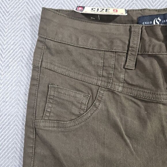 Cello Jeans Size 9 Green Women's Classic Straight Leg Stretch New with Tags - Picture 6 of 16